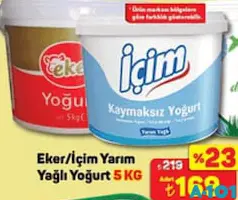 Eker/İçim Yarım Yağlı Yoğurt 5 kg Eker/İçim Yarım Yağlı Yoğurt 5 kg