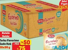 Torku Favorimo Sade Kek 20x30 g Torku Favorimo Sade Kek 20x30 g