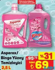 Asperox/Bingo Yüzey Temizleyici 2,5 L Asperox/Bingo Yüzey Temizleyici 2,5 L