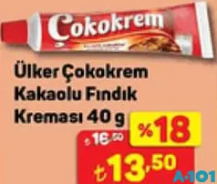 Ülker Çokokrem Kakaolu Fındık Kreması 40 g Ülker Çokokrem Kakaolu Fındık Kreması 40 g