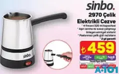 Sinbo 2970 Çelik Elektrikli Cezve Sinbo 2970 Çelik Elektrikli Cezve