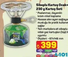Siboplu Kartuş Ocak+230 g Kartuş Seti Siboplu Kartuş Ocak+230 g Kartuş Seti