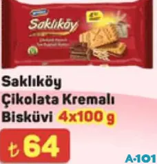 Saklıköy Çikolata Kremalı Bisküvi 4x100 g Saklıköy Çikolata Kremalı Bisküvi 4x100 g