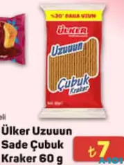 Ülker Uzuuun Sade Çubuk Kraker 60 g Ülker Uzuuun Sade Çubuk Kraker 60 g