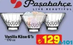 Paşabahçe Vanilla Kase 6'lı 170 cc Paşabahçe Vanilla Kase 6'lı 170 cc