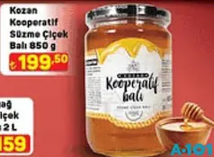 Kozan Kooperatif Süzme Çiçek Balı 850 g Kozan Kooperatif Süzme Çiçek Balı 850 g