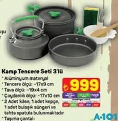Kamp Tencere Seti 3'lü Kamp Tencere Seti 3'lü