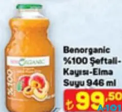 Benorganic %100 Şeftali-Kayısı-Elma Suyu 946 ml Benorganic %100 Şeftali-Kayısı-Elma Suyu 946 ml