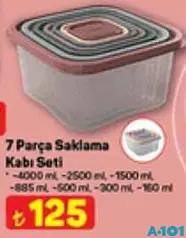 7 Parça Saklama Kabı Seti 7 Parça Saklama Kabı Seti