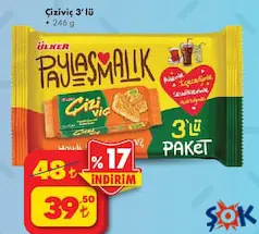 Ülker Çiziviç Kraker 3'lü 246 g Ülker Çiziviç Kraker 3'lü 246 g