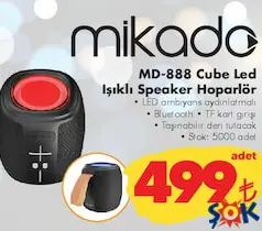 Mikado MD-888 Cube Led Işıklı Speaker Hoparlör Mikado MD-888 Cube Led Işıklı Speaker Hoparlör