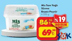 Mis Tam Yağlı Süzme Beyaz Peynir 500 g Mis Tam Yağlı Süzme Beyaz Peynir 500 g