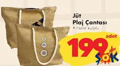 Jüt Plaj Çantası Jüt Plaj Çantası