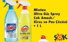 Mintax Ultra Güç Sprey Çok Amaçlı/Kireç ve Pas Çözücü 1 L Mintax Ultra Güç Sprey Çok Amaçlı/Kireç ve Pas Çözücü 1 L