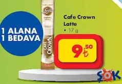 Cafe Crown Latte Kahve 17 g 1 Alana 1 Bedava Cafe Crown Latte Kahve 17 g 1 Alana 1 Bedava