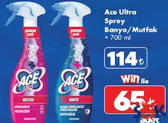 Ace Ultra Sprey Banyo/Mutfak 700 ml Ace Ultra Sprey Banyo/Mutfak 700 ml