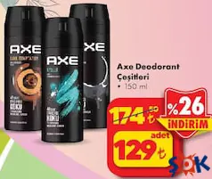Axe Deodorant Çeşitleri 150 ml Axe Deodorant Çeşitleri 150 ml