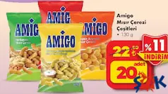 Amigo Mısır Çerezi Çeşitleri 130 g Amigo Mısır Çerezi Çeşitleri 130 g