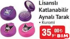 Lisanslı Katlanabilir Aynalı Tarak Kuromi Lisanslı Katlanabilir Aynalı Tarak Kuromi