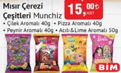 Munchiz Mısır Çerezi Çeşitleri Munchiz Mısır Çerezi Çeşitleri
