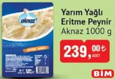 Aknaz Yarım Yağlı Eritme Peynir 1000 g Aknaz Yarım Yağlı Eritme Peynir 1000 g