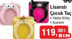 Lisanslı Çocuk Taç Hello Kitty / Kuromi Lisanslı Çocuk Taç Hello Kitty / Kuromi