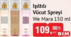 We Mara Işıltılı Vücut Spreyi 150 ml We Mara Işıltılı Vücut Spreyi 150 ml