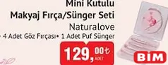 Naturalove Mini Kutulu Makyaj Fırça/Sünger Seti Naturalove Mini Kutulu Makyaj Fırça/Sünger Seti