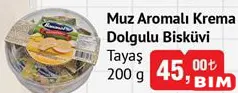 Tayaş Muz Aromalı Krema Dolgulu Bisküvi 200 g Tayaş Muz Aromalı Krema Dolgulu Bisküvi 200 g