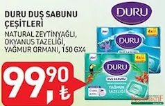 Duru Duş Sabunu Çeşitleri 4x150 g Duru Duş Sabunu Çeşitleri 4x150 g