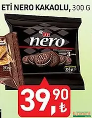 Eti Nero Kakaolu Bisküvi 300 g Eti Nero Kakaolu Bisküvi 300 g