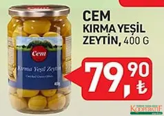 Cem Kırma Yeşil Zeytin 400 g Cem Kırma Yeşil Zeytin 400 g