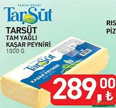 Tarım Kredi Tarsüt Tam Yağlı Kaşar Peyniri 1000 g Tarım Kredi Tarsüt Tam Yağlı Kaşar Peyniri 1000 g