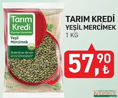 Tarım Kredi Yeşil Mercimek 1 kg Tarım Kredi Yeşil Mercimek 1 kg