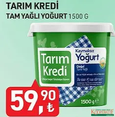 Tarım Kredi Tam Yağlı Yoğurt 1500 g Tarım Kredi Tam Yağlı Yoğurt 1500 g