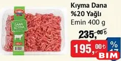Emin Kıyma Dana %20 Yağlı 400 g Emin Kıyma Dana %20 Yağlı 400 g