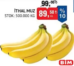 İthal Muz kg İthal Muz kg