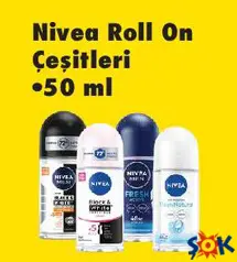 Nivea Roll On Çeşitleri 50 ml Nivea Roll On Çeşitleri 50 ml