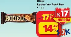 Ülker Rodeo Yer Fıstıklı Bar Çikolata 45 g Ülker Rodeo Yer Fıstıklı Bar Çikolata 45 g
