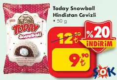 Today Snowball Hindistan Cevizli 50 g Today Snowball Hindistan Cevizli 50 g