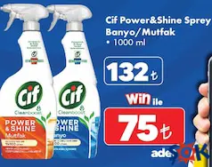 Cif Power&Shine Sprey Banyo/Mutfak 1000 ml Cif Power&Shine Sprey Banyo/Mutfak 1000 ml