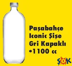 Paşabahçe İconic Şişe Gri Kapaklı 1100 cc Paşabahçe İconic Şişe Gri Kapaklı 1100 cc