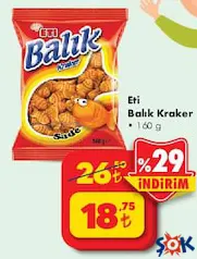 Eti Balık Kraker 160 g Eti Balık Kraker 160 g