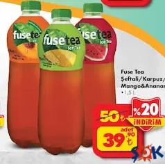Fuse Tea Şeftali/Karpuz/Mango&Ananas Soğuk Çay 1,5 L Fuse Tea Şeftali/Karpuz/Mango&Ananas Soğuk Çay 1,5 L