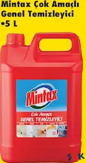 Mintax Çok Amaçlı Genel Temizleyici 5 L Mintax Çok Amaçlı Genel Temizleyici 5 L