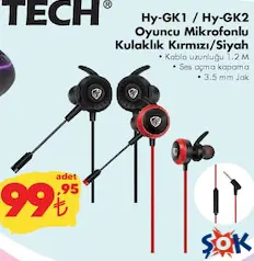 Hytech HY-GK1 / HY-GK2 Oyuncu Mikrofonlu Kulaklık Kırmızı/Siyah Hytech HY-GK1 / HY-GK2 Oyuncu Mikrofonlu Kulaklık Kırmızı/Siyah