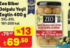 Zeo Biber Dolgulu Yeşil Zeytin 400 g