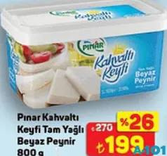 Pınar Kahvaltı Keyfi Tam Yağlı Beyaz Peynir 800 g