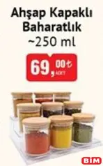 Ahşap Kapaklı Baharatlık 250 ml Ahşap Kapaklı Baharatlık 250 ml