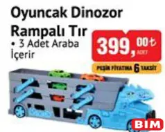 Oyuncak Dinozor Rampalı Tır Oyuncak Dinozor Rampalı Tır